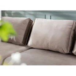 Canapé d angle Infinity Velvet Taupe Droite><noscript><img width=