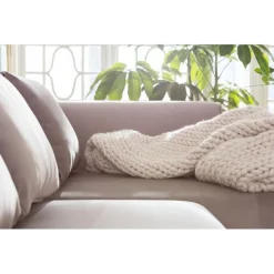 Canapé d angle Infinity Velvet Taupe Droite><noscript><img width=