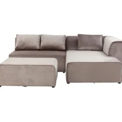 Canapé d angle Infinity Velvet Taupe Droite><noscript><img width=