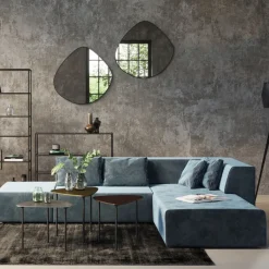 Canapé d angle Infinity velours ocean droite><noscript><img width=