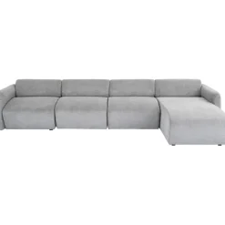 Canapé d angle Lucca gris droite 331cm>KARE Design Outlet