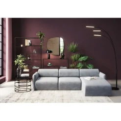 Canapé d angle Lucca gris droite 255cm>KARE Design Discount