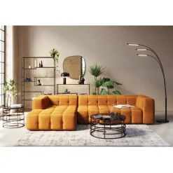 Canapé d angle Salamanca brun doré gauche 320cm>KARE Design Sale