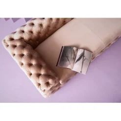 Canapé Desire 3-places velours écru><noscript><img width=