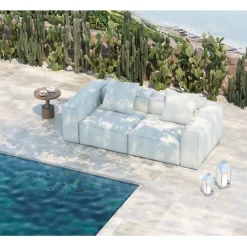 Canapé KoraliBeach Outdoor bleu 235cm>KARE Design Best
