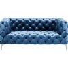 Canapé Look 2-places velours bleu>KARE Design Discount