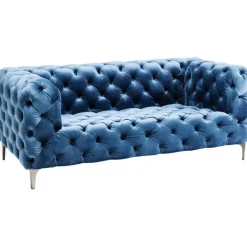 Canapé Look 2-places velours bleu><noscript><img width=