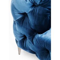 Canapé Look 2-places velours bleu><noscript><img width=