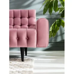 Canapé Milchbar 3-places velours mauve>KARE Design Outlet