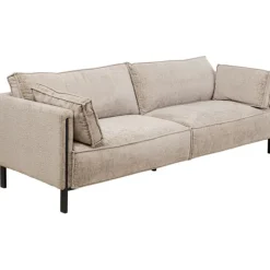 Canapé 3-places Victor tissu Beige 233cm><noscript><img width=