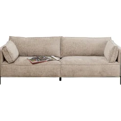 Canapé 3-places Victor tissu Beige 233cm><noscript><img width=
