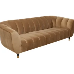 Canapé Spectra velours marron 3-places 245cm>KARE Design Hot
