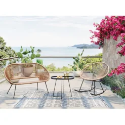 Chaise à bascule Acapulco nature><noscript><img width=