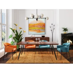 Chaise a. acc. Alexia.velours orange>KARE Design Hot