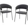 Chaise a. acc. Belle anthracite (2/set)>KARE Design New