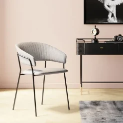 Chaise a. acc. Belle Gris Argent (2/set)><noscript><img width=