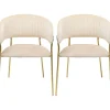 Chaise a. acc. Belle Velvet crème (2/set)>KARE Design Clearance