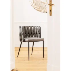 Chaise a. acc. Cheerio gris av. coussin><noscript><img width=