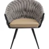 Chaise a. acc. Knot Tweed>KARE Design