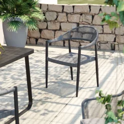 Chaise a. acc. Palma gris>KARE Design Hot