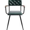 Chaise a. acc. Salsa.cuir vert foncé>KARE Design Outlet