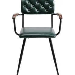 Chaise a. acc. Salsa.cuir vert foncé>KARE Design Outlet