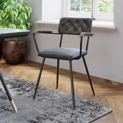 Chaise a. acc. Salsa.cuir vert foncé>KARE Design Outlet