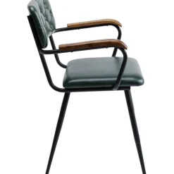 Chaise a. acc. Salsa.cuir vert foncé><noscript><img width=