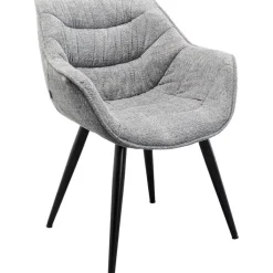 Chaise a. acc. Thelma mélange gris>KARE Design Hot