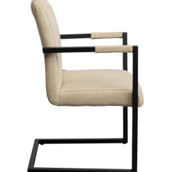 Chaise cantilever Thamos beige><noscript><img width=