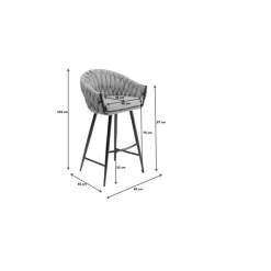 Chaise de bar Knot Tweed><noscript><img width=