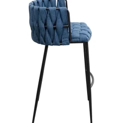 Chaise de bar Saluti bleu 77cm><noscript><img width=