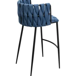Chaise de bar Saluti bleu 77cm><noscript><img width=