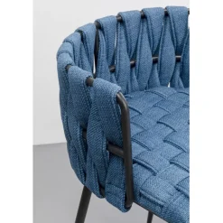 Chaise de bar Saluti bleu 77cm><noscript><img width=