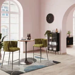 Chaise de bar Saluti vert foncé 77cm>KARE Design Outlet