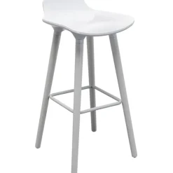 Chaise de bar York blanc 75cm>KARE Design Outlet