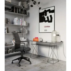 Chaise de bureau Labora dossier bas noir>KARE Design Outlet