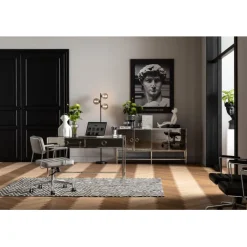 Chaise de bureau pivotante Dottore gris>KARE Design Online