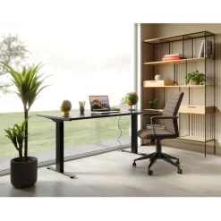 Chaise de bureau pivotante Labora marron><noscript><img width=