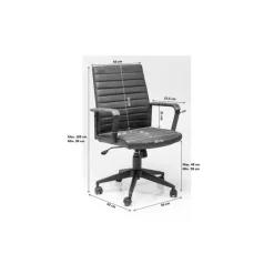 Chaise de bureau pivotante Labora marron><noscript><img width=