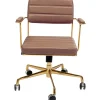 Chaise de bureau pivotante Dottore marron>KARE Design Clearance