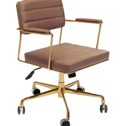 Chaise de bureau pivotante Dottore marron><noscript><img width=