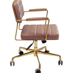 Chaise de bureau pivotante Dottore marron><noscript><img width=