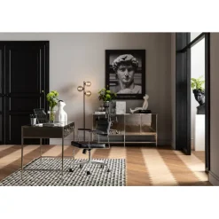Chaise de bureau pivotante Dottore noir>KARE Design