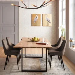 Chaise East Side marron><noscript><img width=