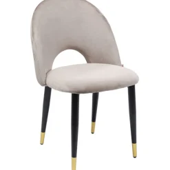Chaise Iris velours beige><noscript><img width=