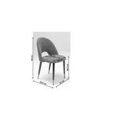 Chaise Iris velours beige><noscript><img width=