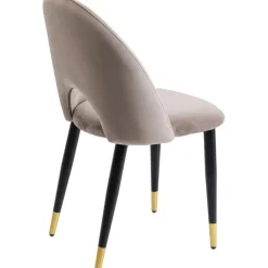 Chaise Iris velours taupe (2/set)><noscript><img width=