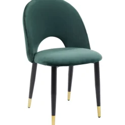 Chaise Iris velours vert><noscript><img width=