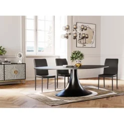Chaise Milano noire><noscript><img width=